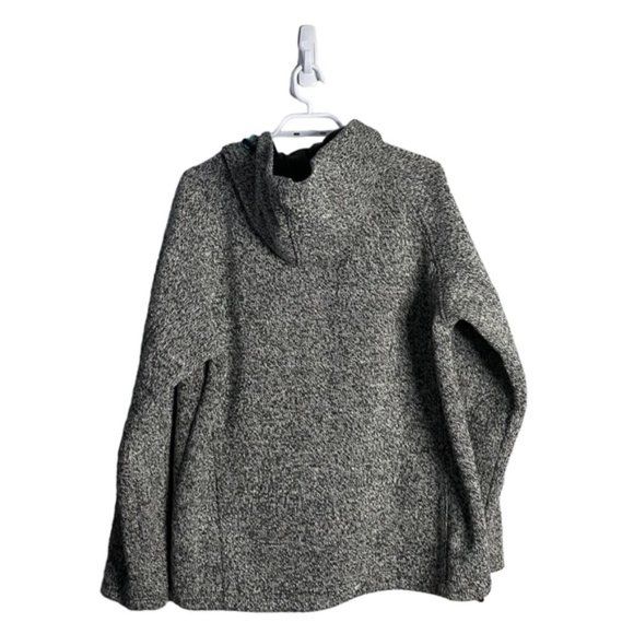 Redhill Brand Women's Black Marled Wool Knit Full Zip Hooded Jacket - Picture 11 of 11